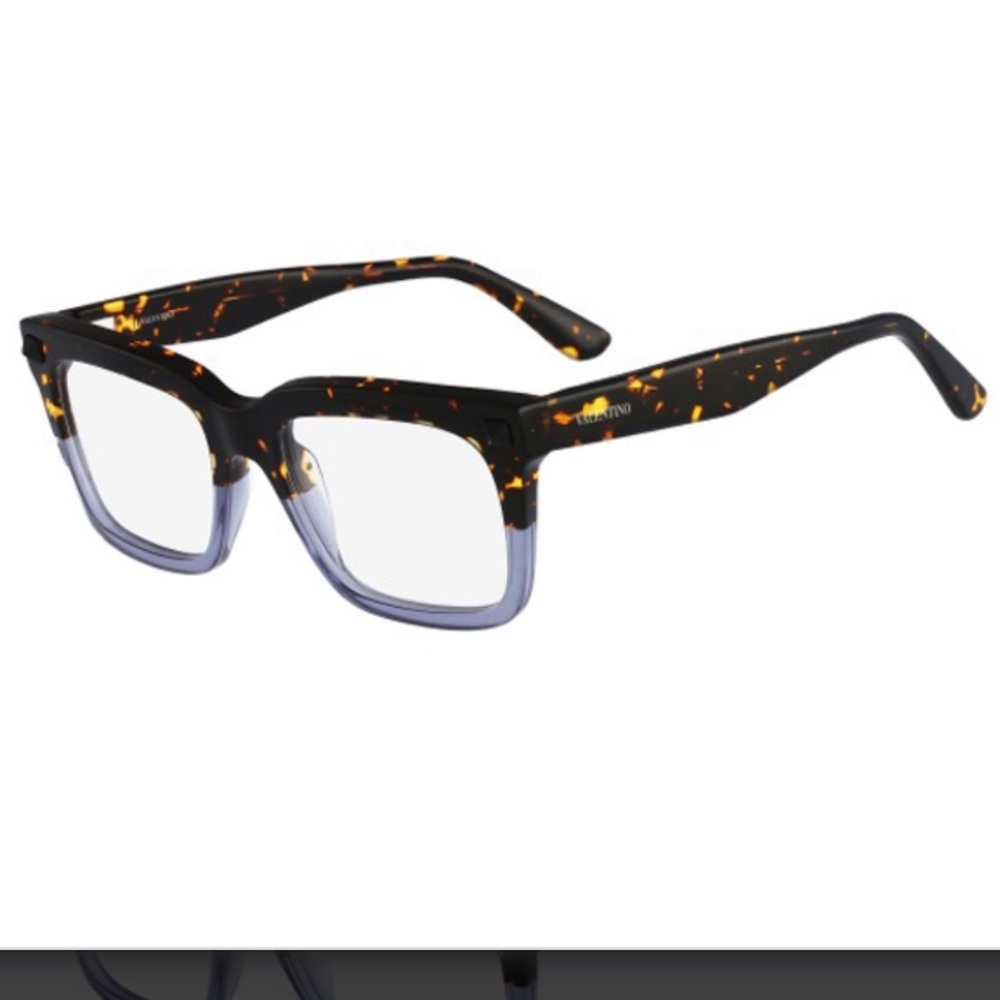 Valentino Women’s Clear Blue Tortoise Eyeglasses